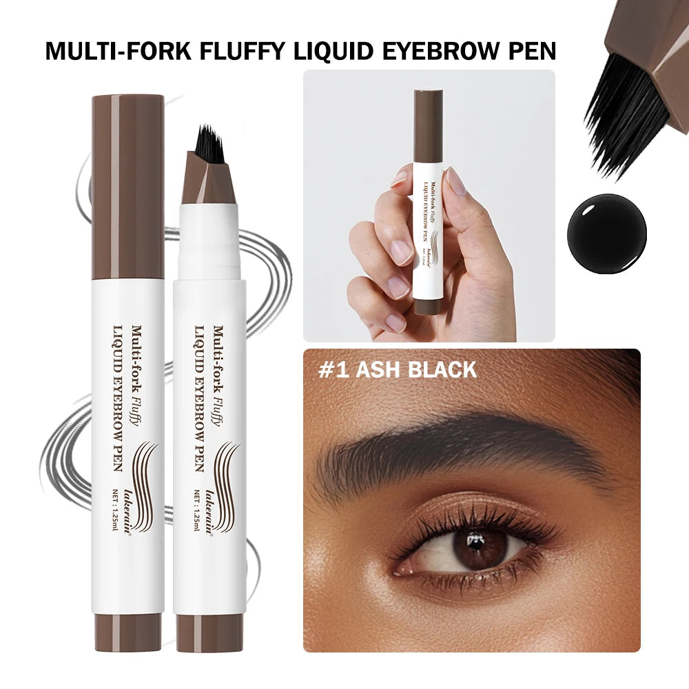 Waterproof Multi-Fork Liquid Eyebrow Pen for Natural Brows - 25