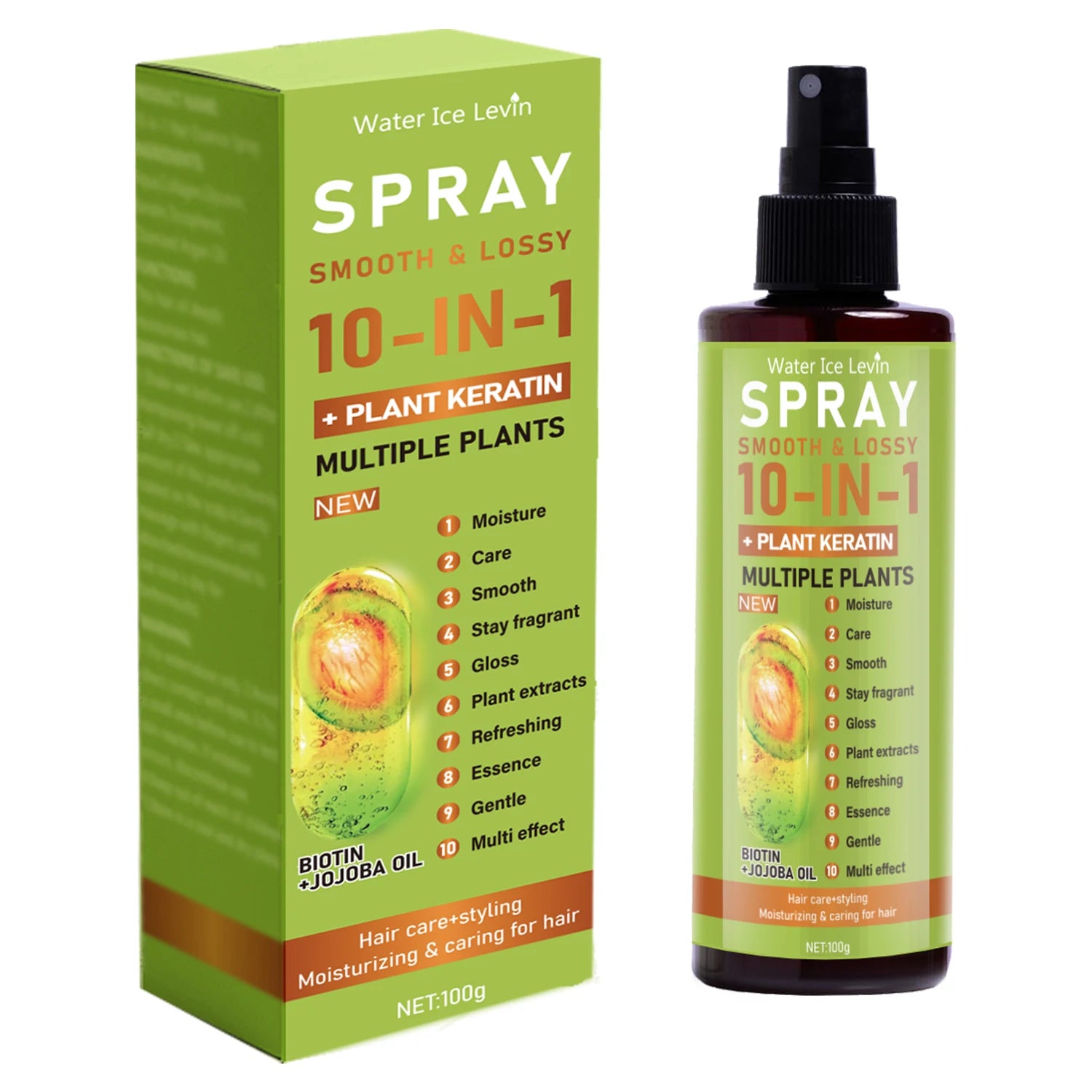 10 in 1 Hair Essence Spray with Plant Keratin Biotin and Jojoba Oil - 8