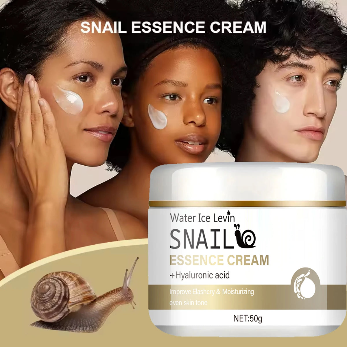Snail Essence Moisturizing Face Cream with Hyaluronic Acid 50g
