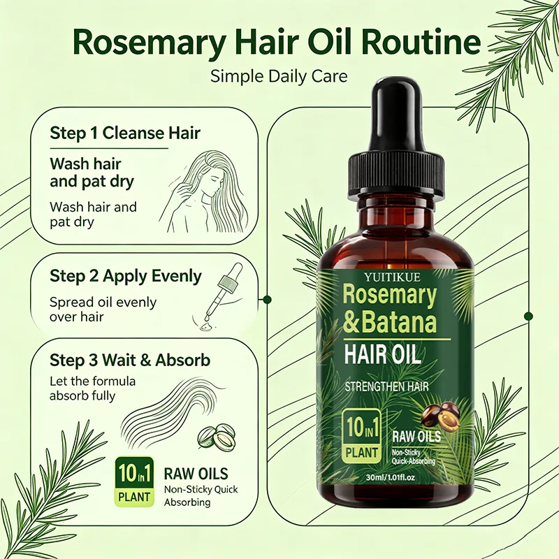 Rosemary Batana Hair Oil 10-in-1 Strengthening Serum for Hair Growth - 7