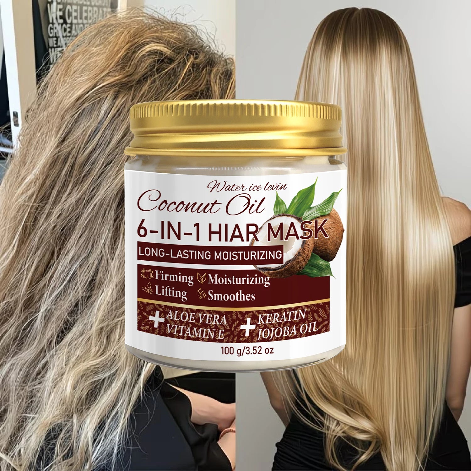 6-in-1 Coconut Hair Mask with Keratin and Jojoba Oil 100g - 7
