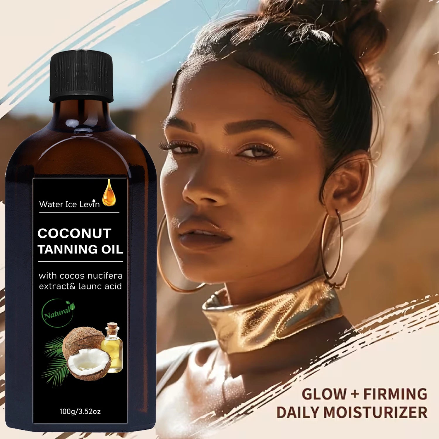 Coconut Tanning Oil Natural Moisturizing Skin Care Body Oil 100ml - 2