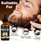 LOCKMIO Beard Care Kit Men Grooming Set Oil Balm and Styling Tools