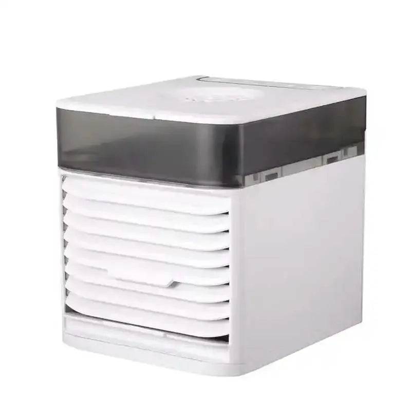 Portable Mini Air Cooler USB Desktop Fan with Humidifier and Night Light - 19