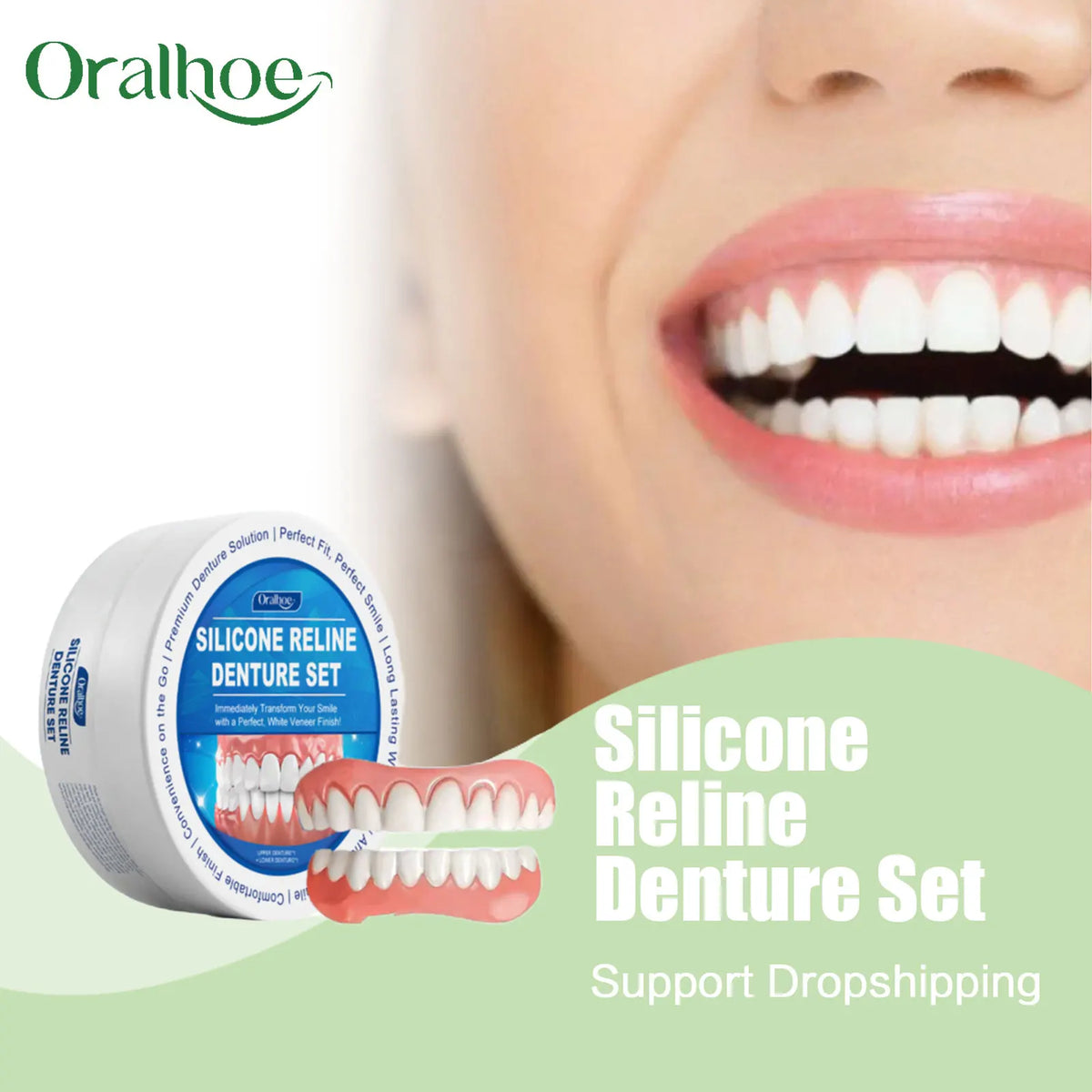 Silicone Dental Reline Kit for Temporary Tooth Repair and Smile Veneers