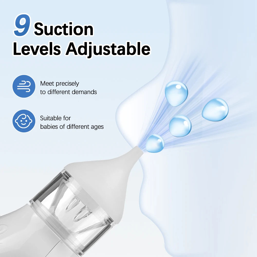 Electric Baby Nasal Aspirator with Music and Gentle Suction