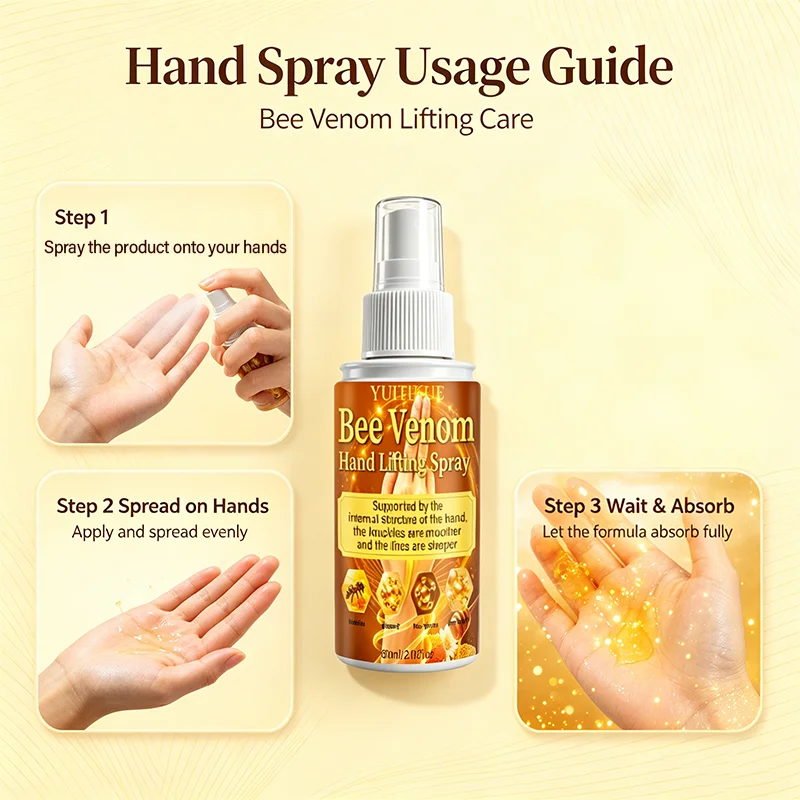 YUITIKUE Bee Venom Hand Lifting Spray Moisturizing Anti Aging Serum - 3