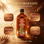YUITIKUE Coconut Sunless Tanning Oil Moisturizing Bronze Glow Body Bronzer