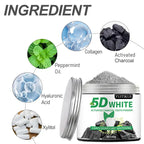 5D White Activated Charcoal Tooth Powder Natural Teeth Whitener 60g