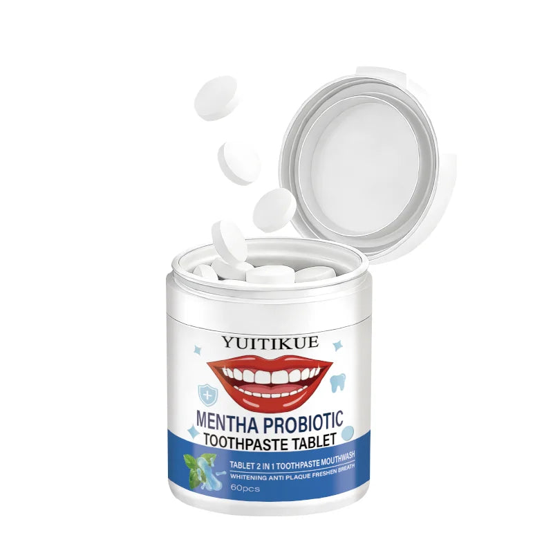 Yuitikue Probiotic Toothpaste Tablets 2-in-1 Teeth Whitening Mouthwash - 11