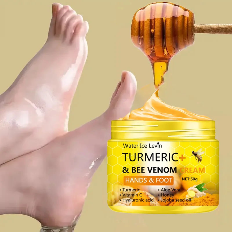 Turmeric Bee Venom Hand and Foot Repair Cream Moisturizing Skin Care 50g - 1