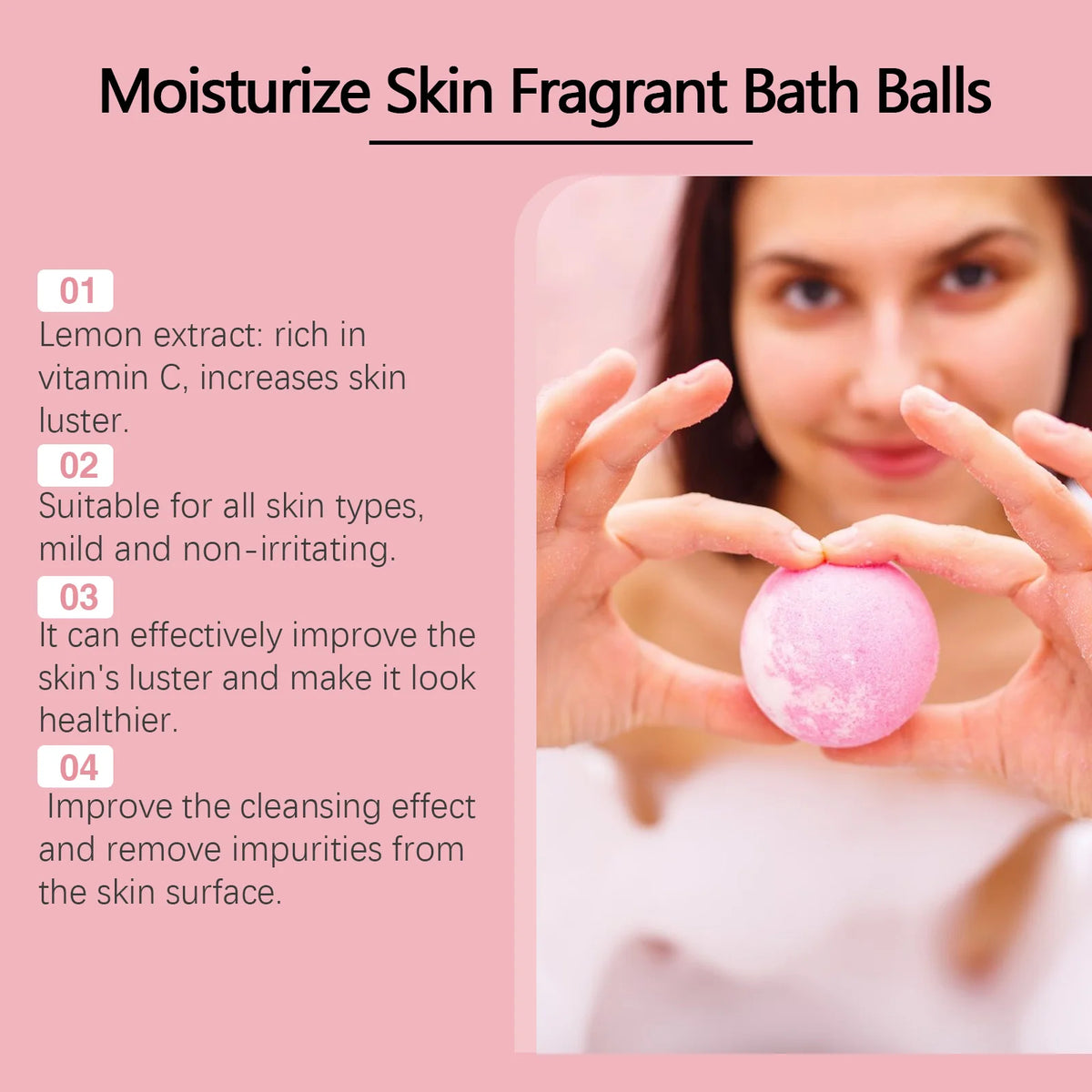 Scented Aromatherapy Bath Bombs for Skin Relaxation and Spa