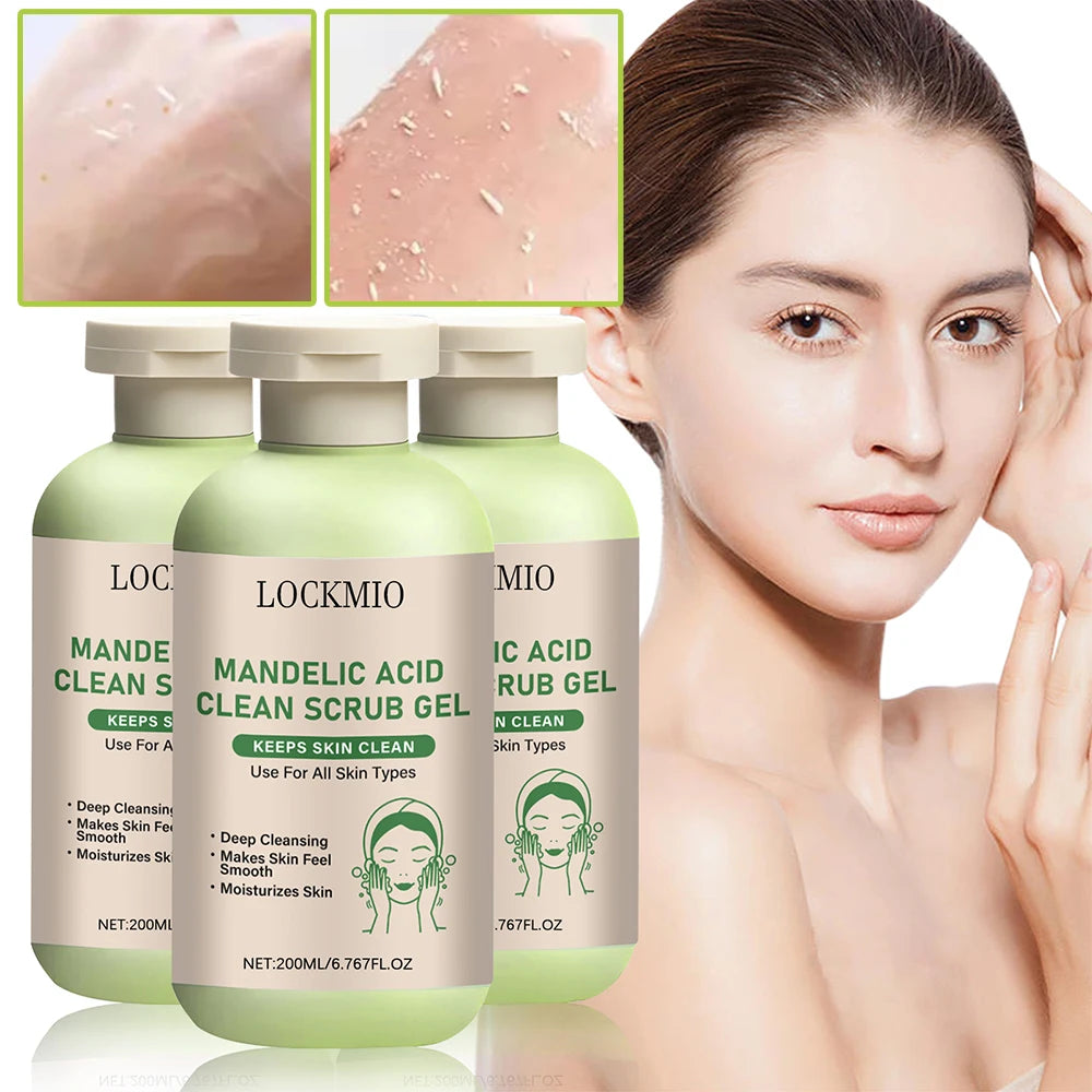Lockmio Mandelic Acid Facial Exfoliating Scrub Gel Deep Pore Cleanser - 1