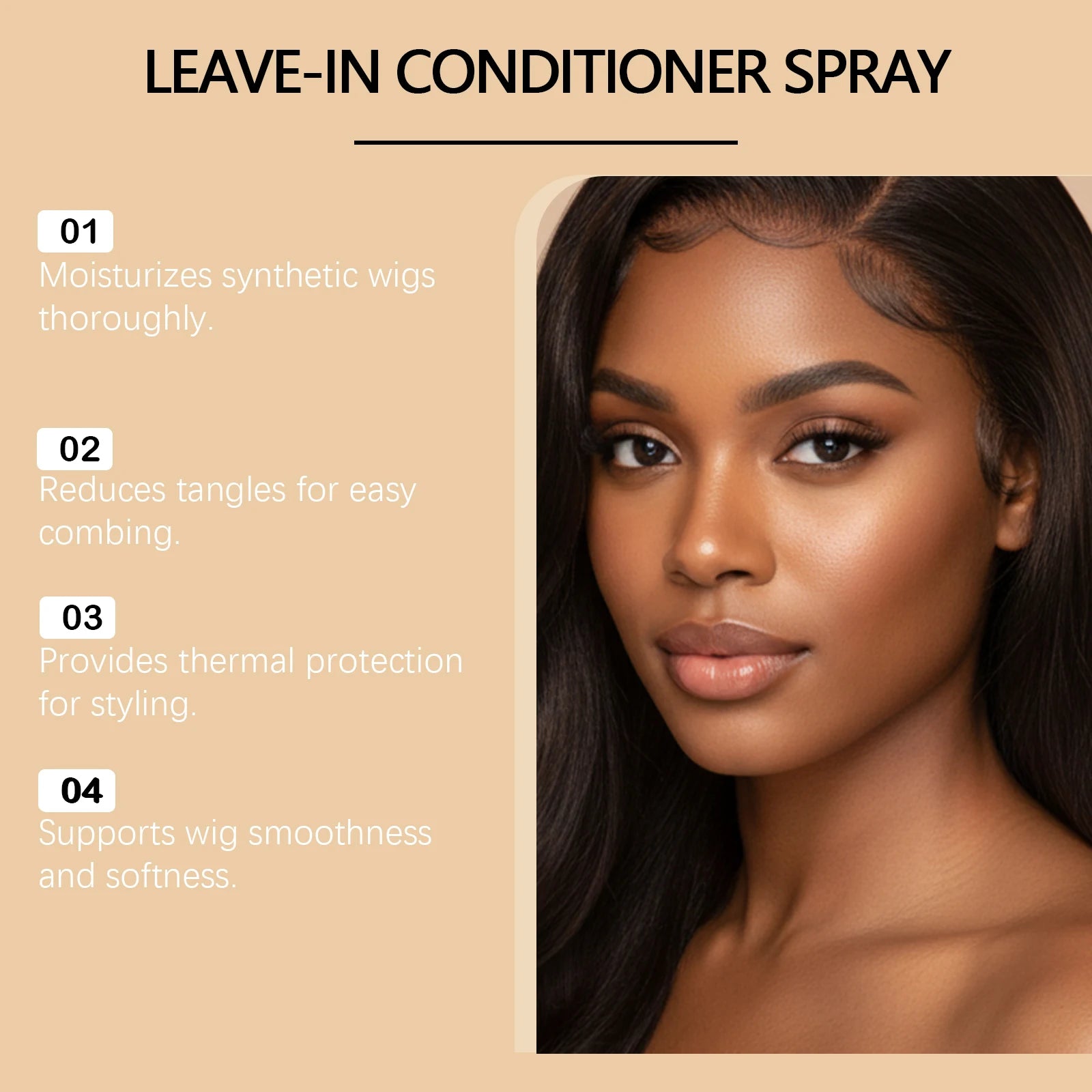 3-in-1 Leave-In Wig Conditioning and Detangling Spray - 10
