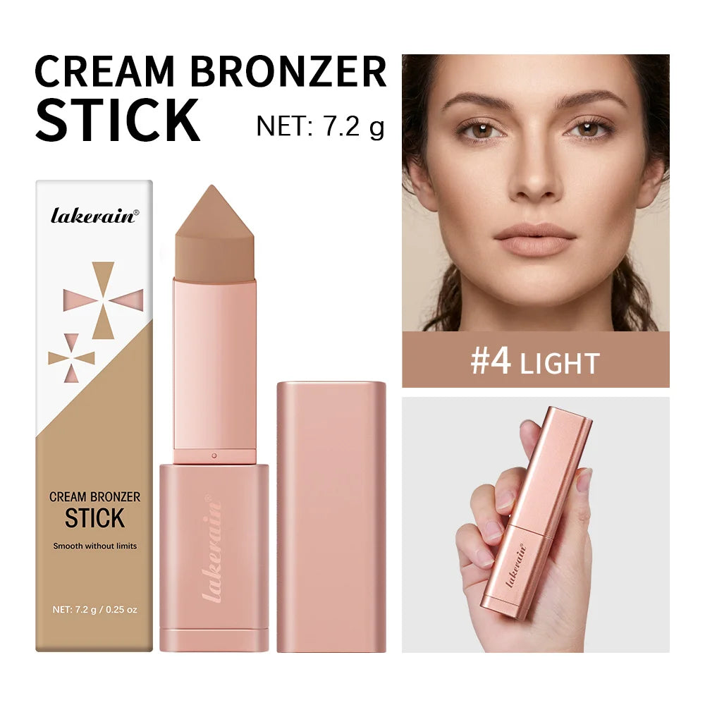 Cream Bronzer and Contour Stick for Sculpted Face Makeup