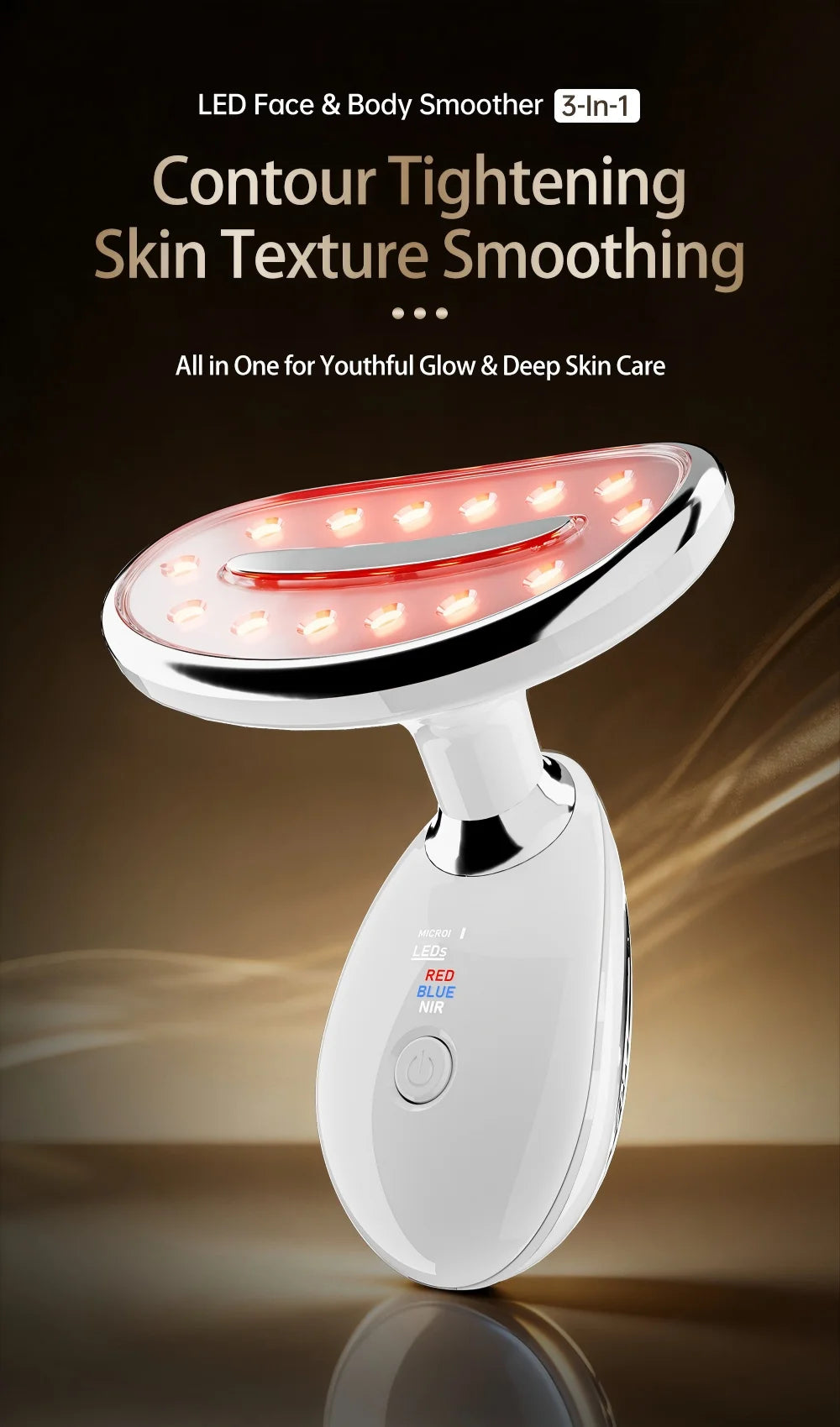 LED Facial and Body Skin Tightening and Sculpting Device