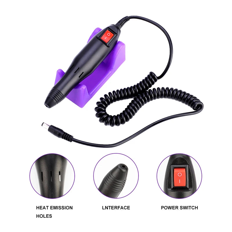 Electric Nail Drill Professional Manicure Pedicure File Set