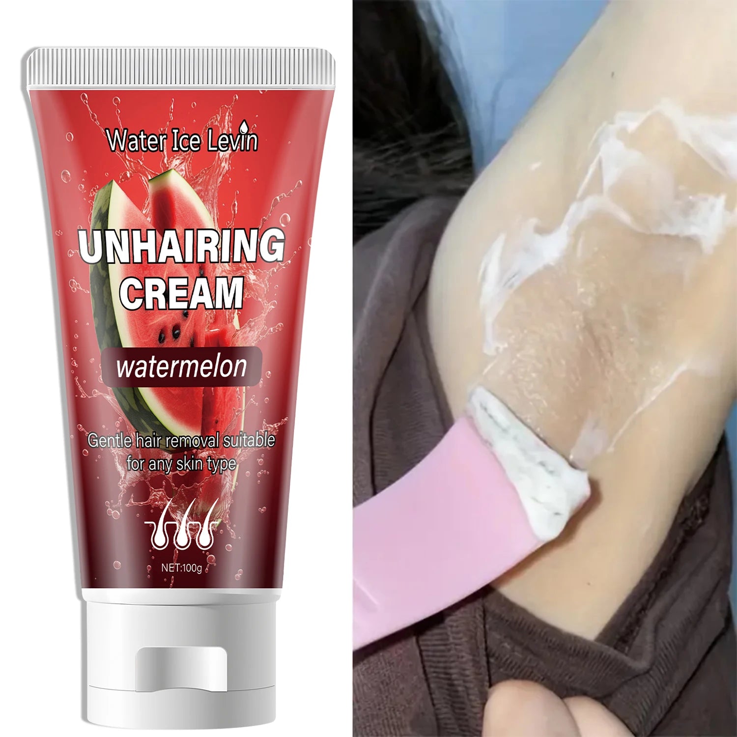 Watermelon Hair Removal Cream Gentle Body Depilatory for Sensitive Skin - 4