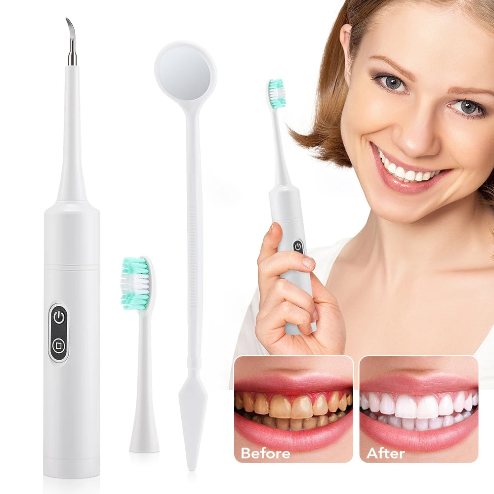 Electric Sonic Teeth Whitening and Plaque Removal Kit