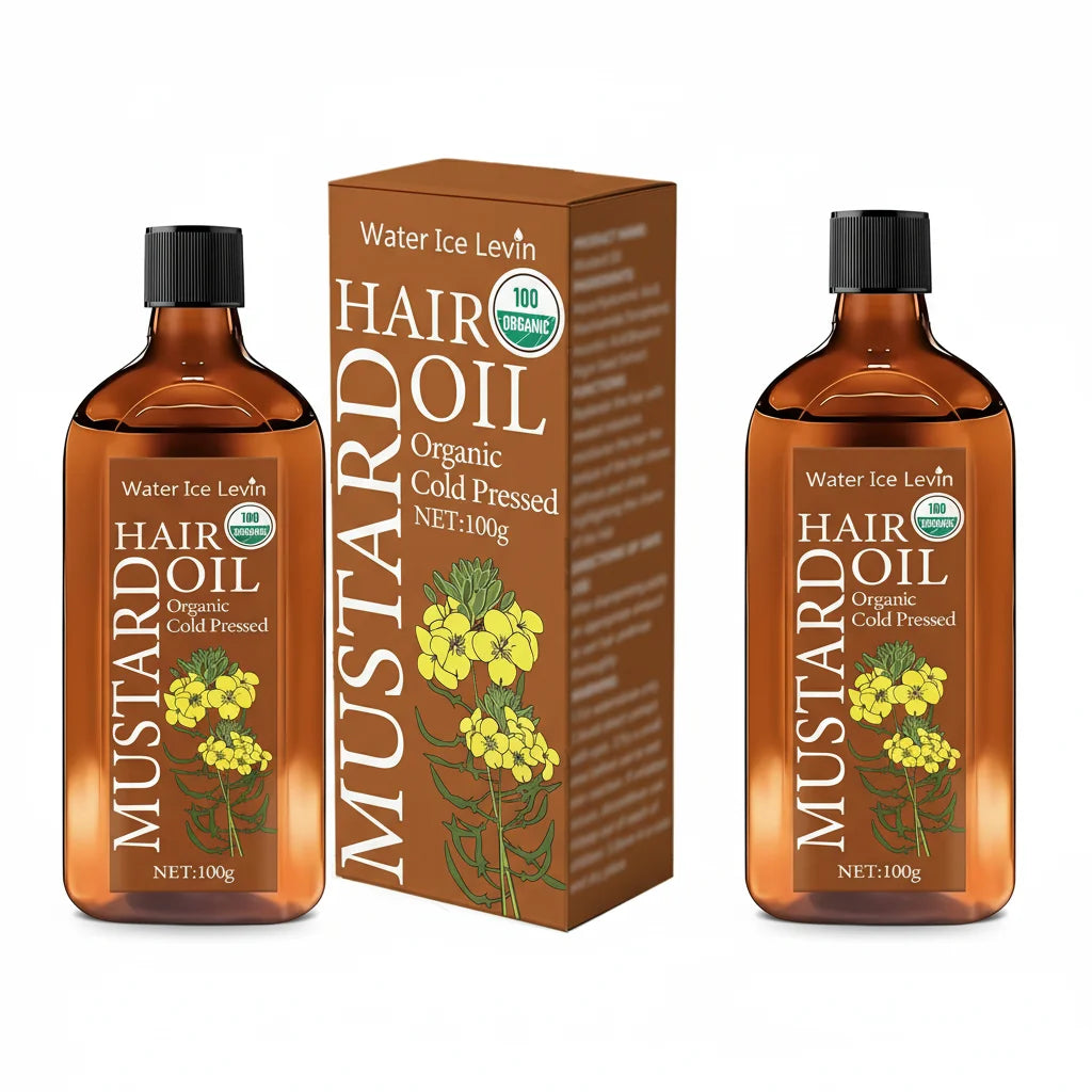 Organic Cold Pressed Mustard Hair Oil with Hyaluronic Acid 100g