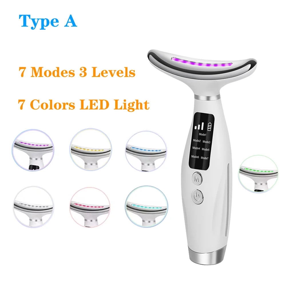 LED Facial and Neck Skin Tightening Massage Device - 26