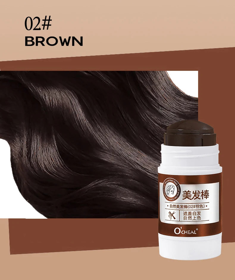 O'CHEAL Waterproof Hair Dye Stick for Gray Hair Coverage