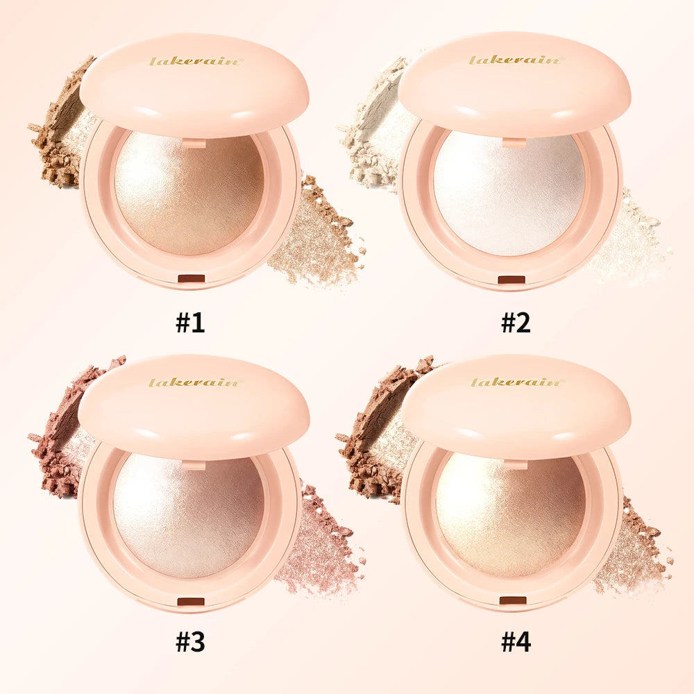 Baked Pearl Shimmer Highlighter Powder for Radiant Glow - 1