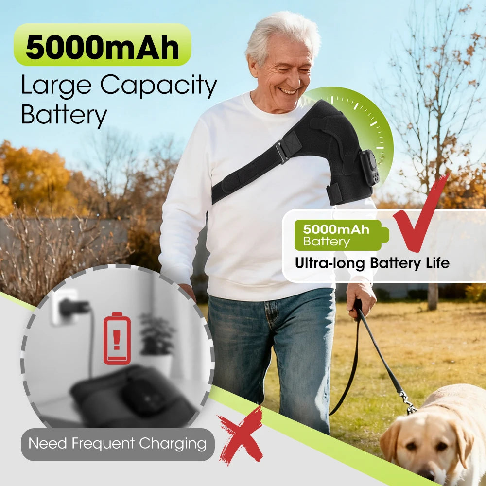Wireless App-Controlled Heated Shoulder Massager for Muscle Relief - 25