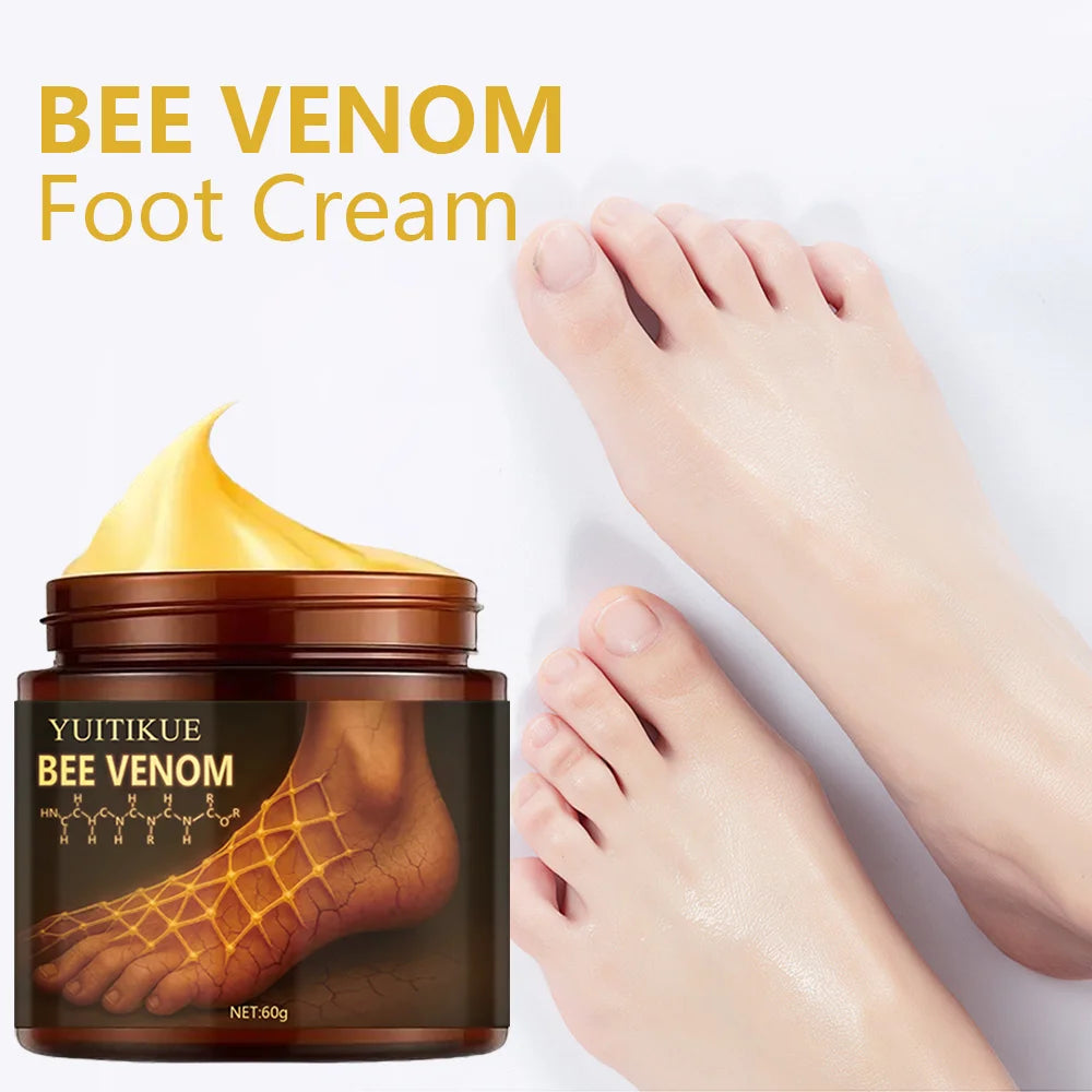 YUITIKUE Bee Venom Foot Cream Moisturizing Repair for Cracked Heels 60g