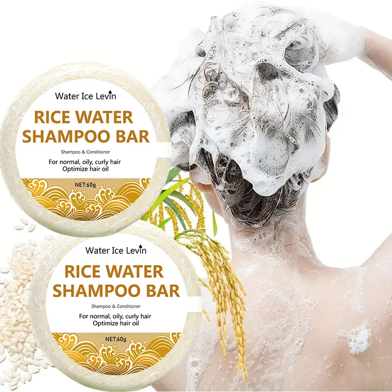 Rice Water Shampoo Bar Organic Hair Growth and Conditioning Soap 60g - 2