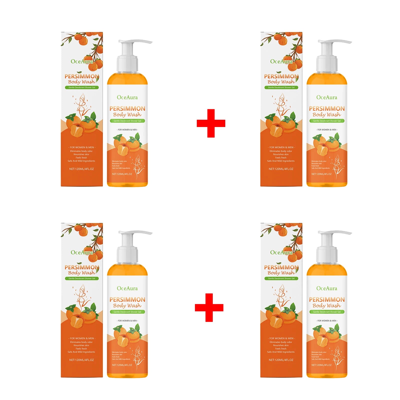 Persimmon Body Wash for Odor Control and Skin Refreshing - 14