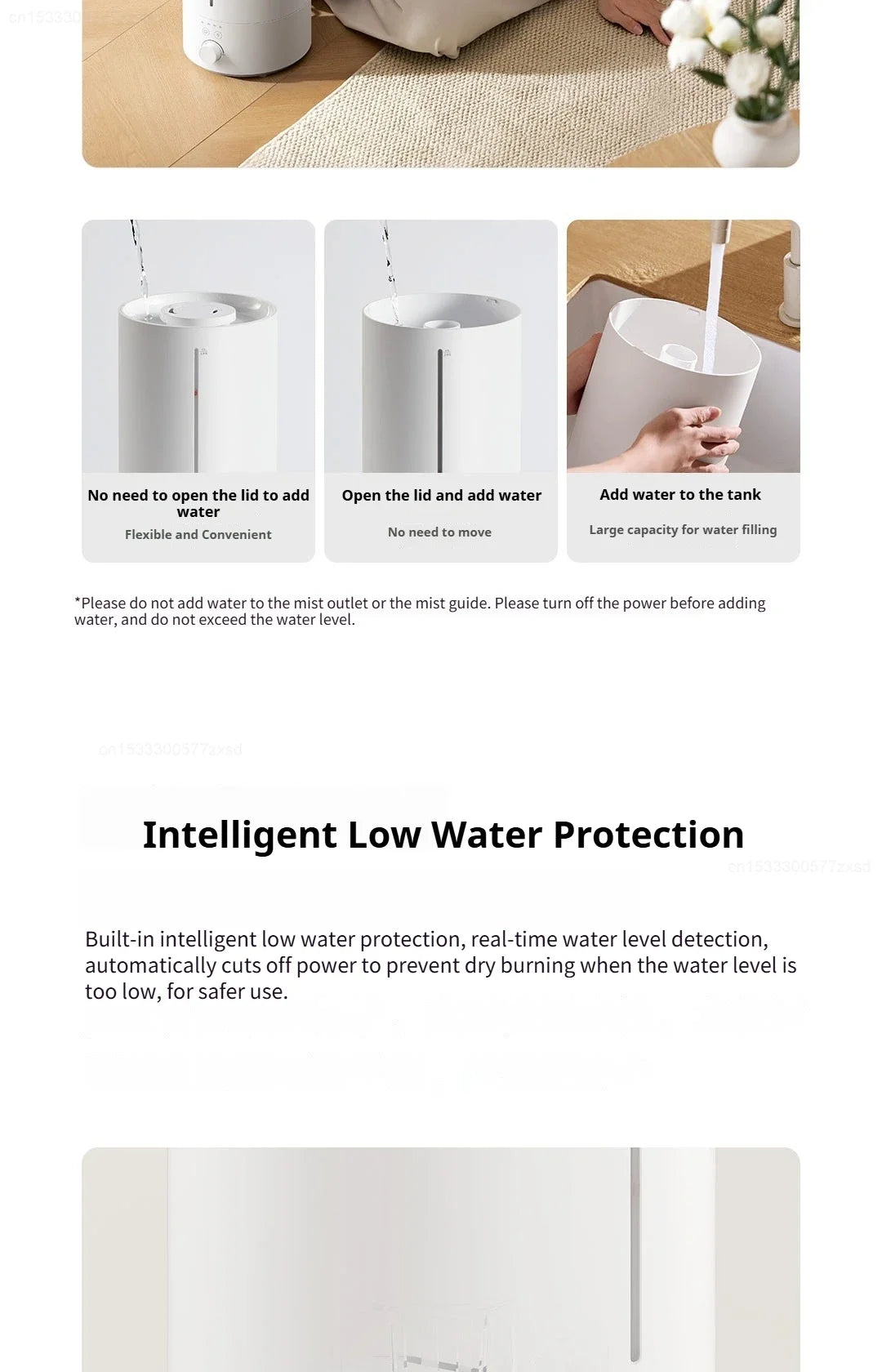 Mijia Humidifier 3 4.5L Mist Maker Air Purifier for Home - 20