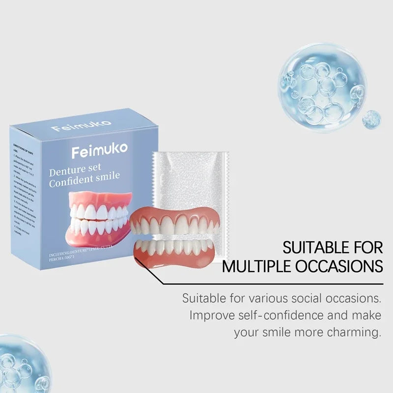 Temporary Silicone Cosmetic Dentures for Missing Teeth - 12