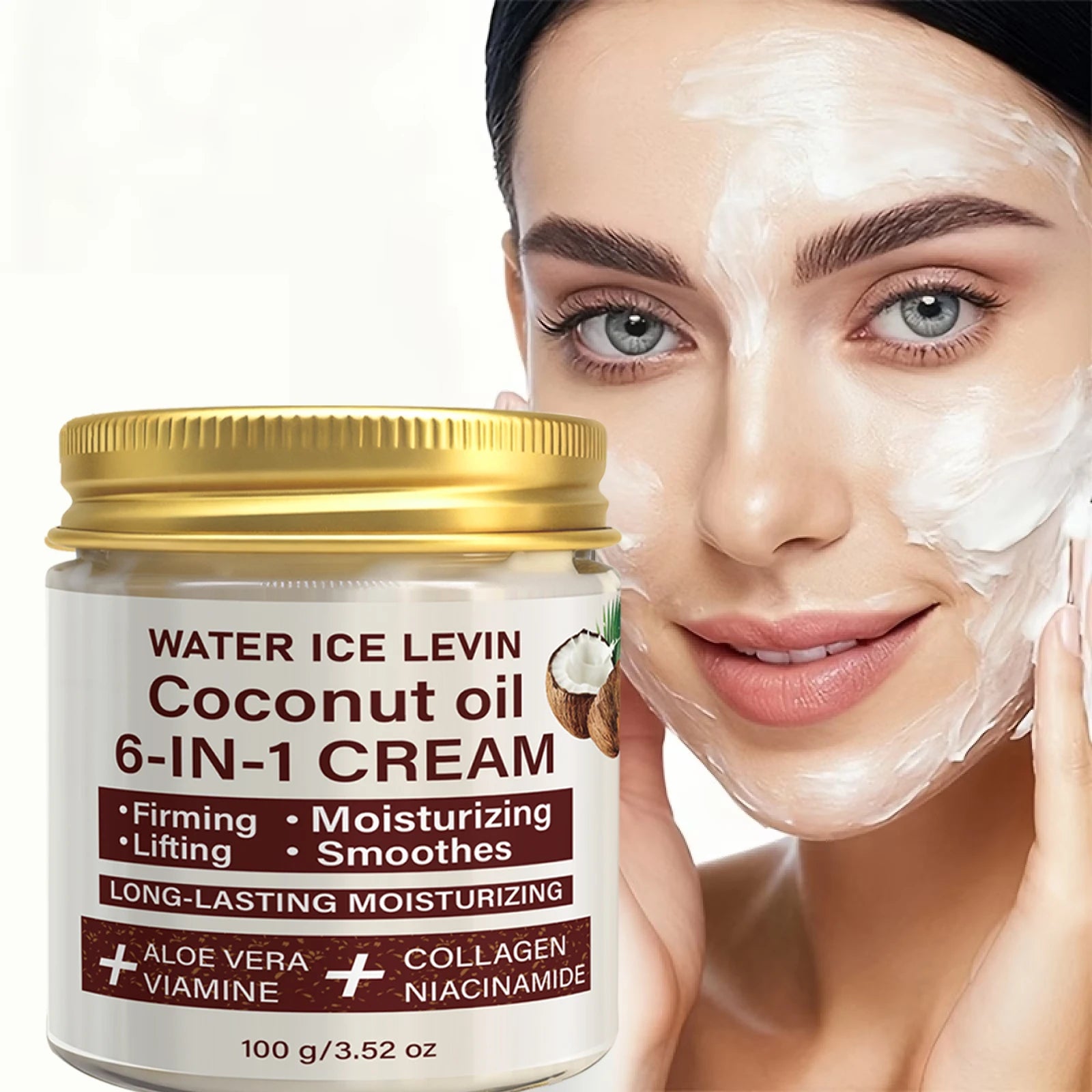 Coconut Oil 6-in-1 Face Cream Moisturizing and Firming Skin Care - 1