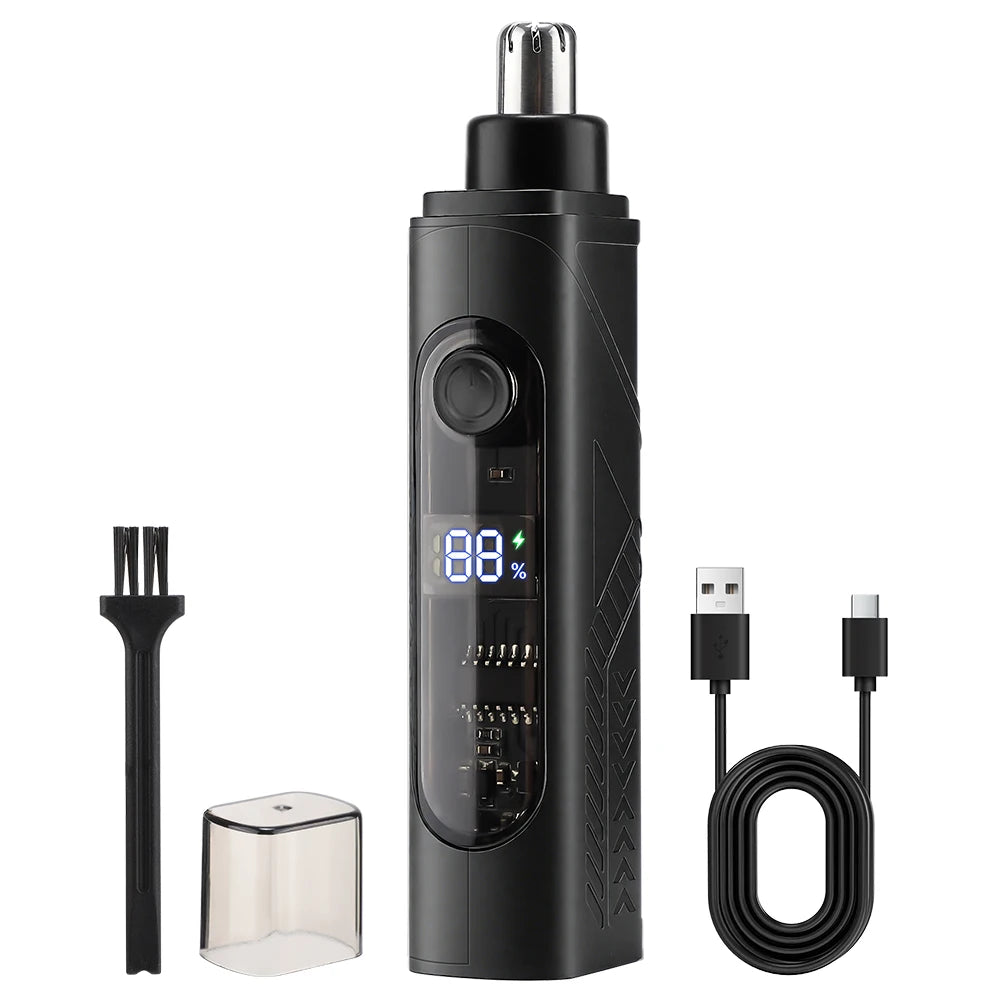 Electric Nose and Ear Hair Trimmer for Painless Grooming