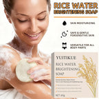 Rice Water Brightening Soap Moisturizing Cleansing Bar for Face Body