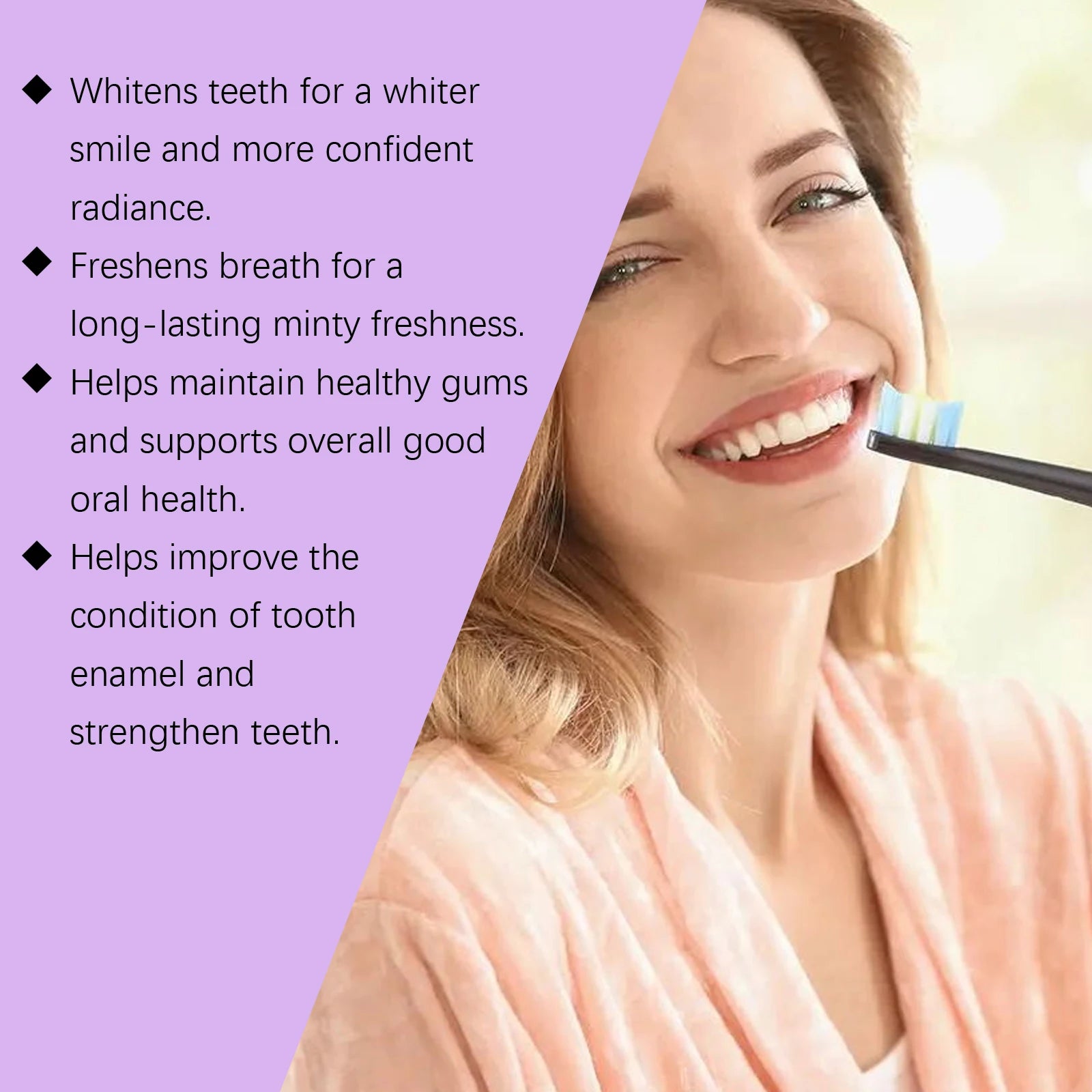 Purple Teeth Whitening Toothpaste for Stain Removal - 11