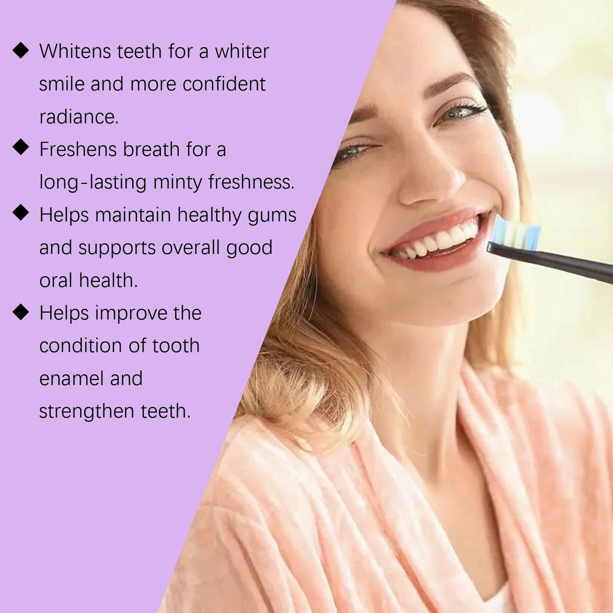 Purple Teeth Whitening Toothpaste for Stain Removal