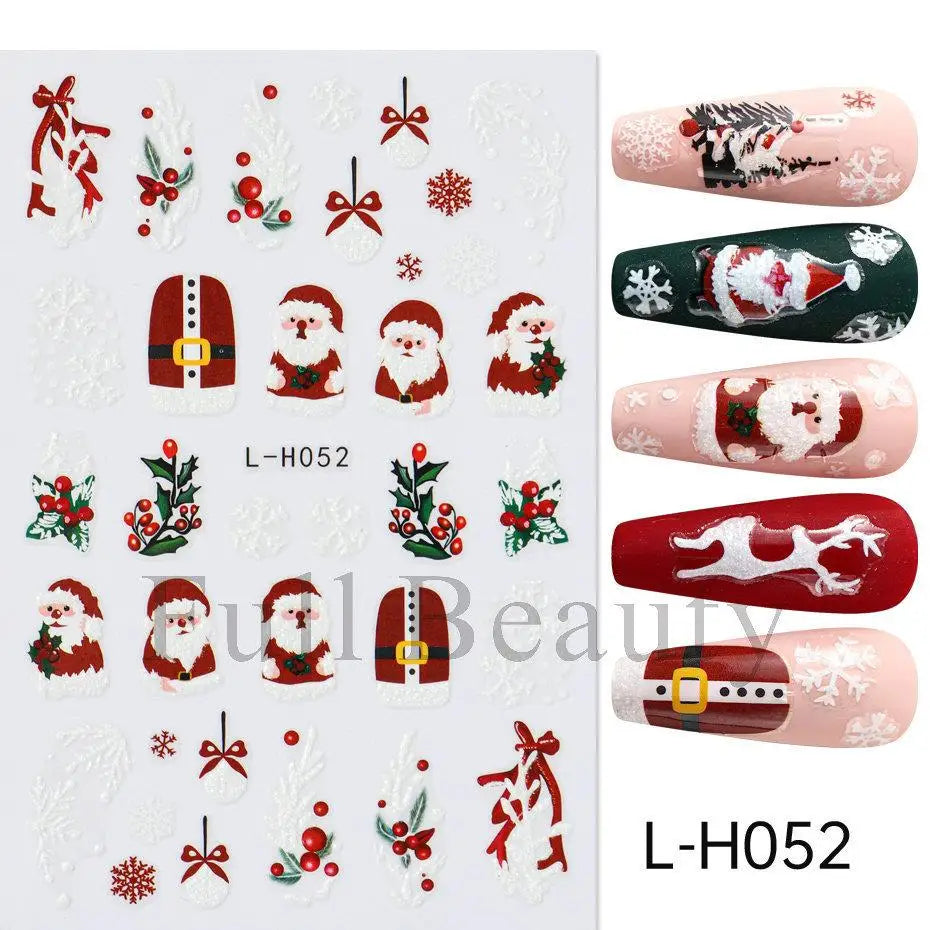 3D Christmas Cartoon Nail Art Stickers