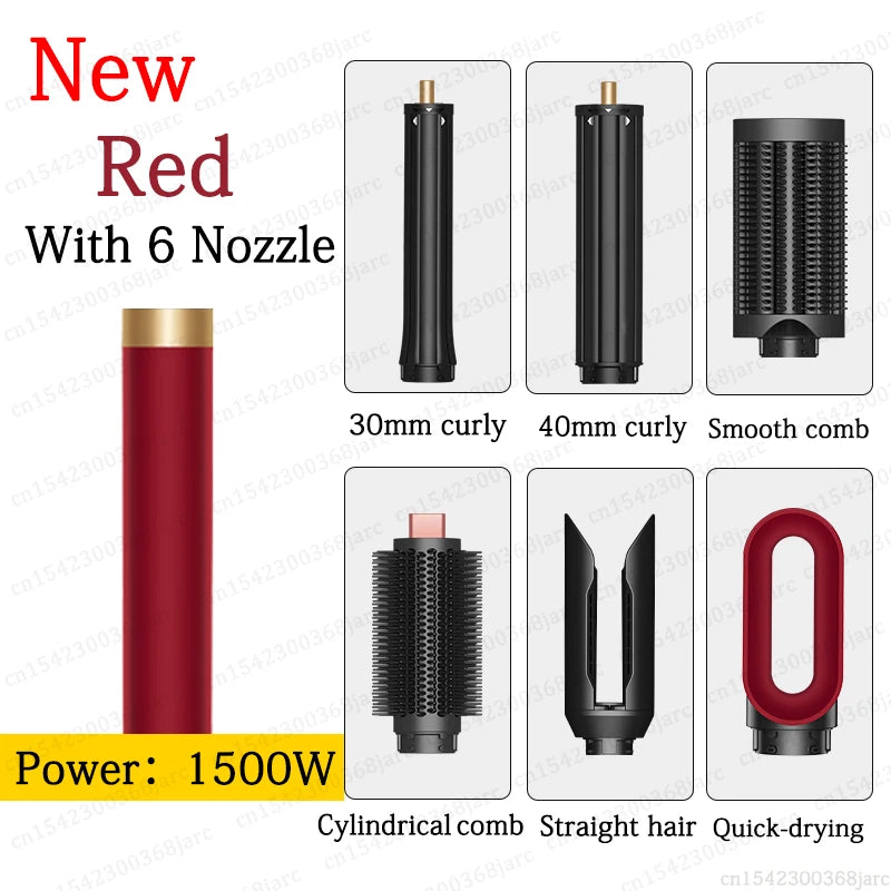 Professional 6-in-1 Hair Styler Dryer and Curling Iron Kit