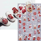 Festive Christmas Cartoon Nail Art Decals