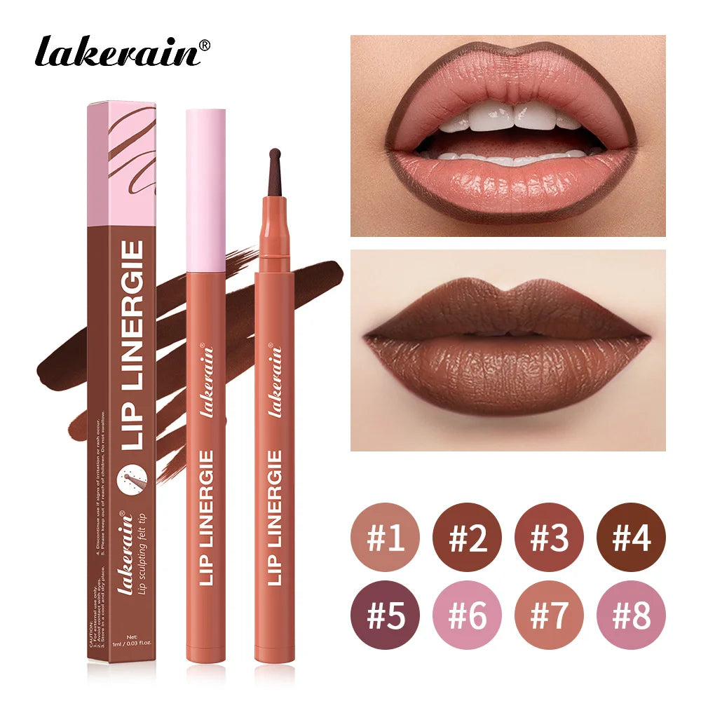 Long-Lasting Waterproof Ballpoint Felt Tip Lip Liner - 1
