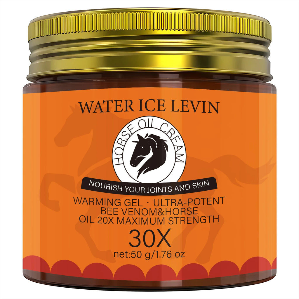 Horse Oil Cream Bee Venom Warming Joint and Skin Nourishing Balm 50g