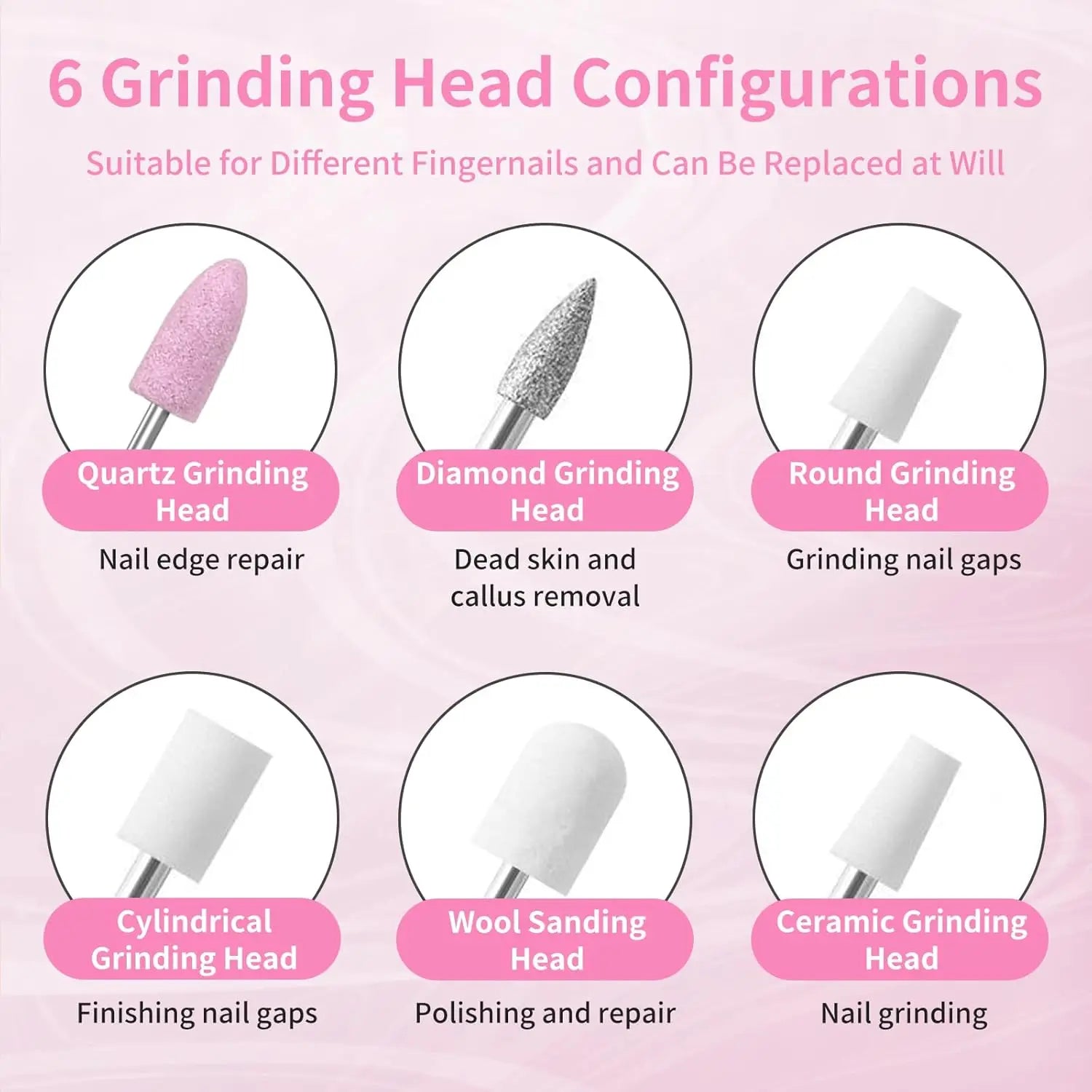 Cordless Electric Nail Drill Kit for Manicure and Pedicure - 4