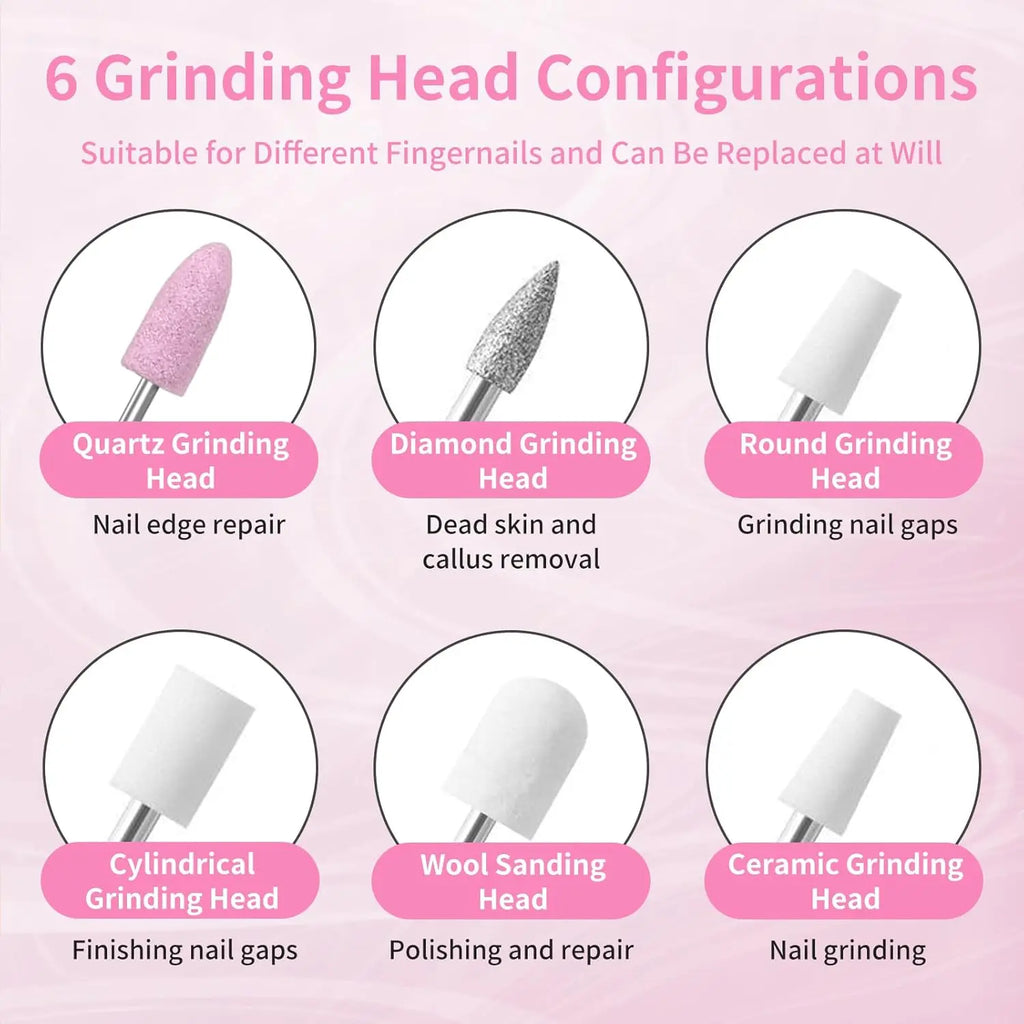 Cordless Electric Nail Drill Kit for Manicure and Pedicure
