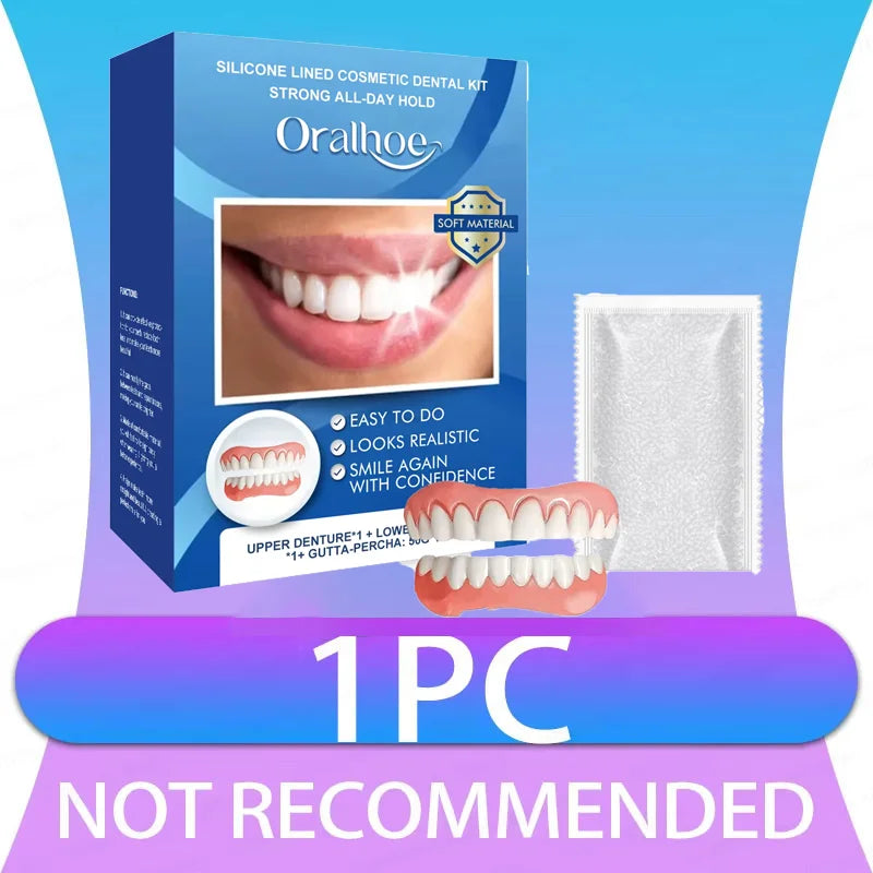 Comfort Fit Silicone Denture Set for Instant Smile Enhancement
