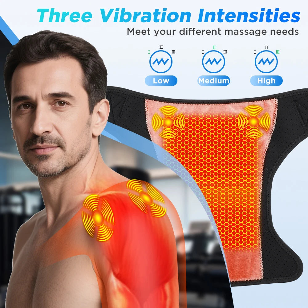 Wireless App-Controlled Heated Shoulder Massager for Muscle Relief - 4