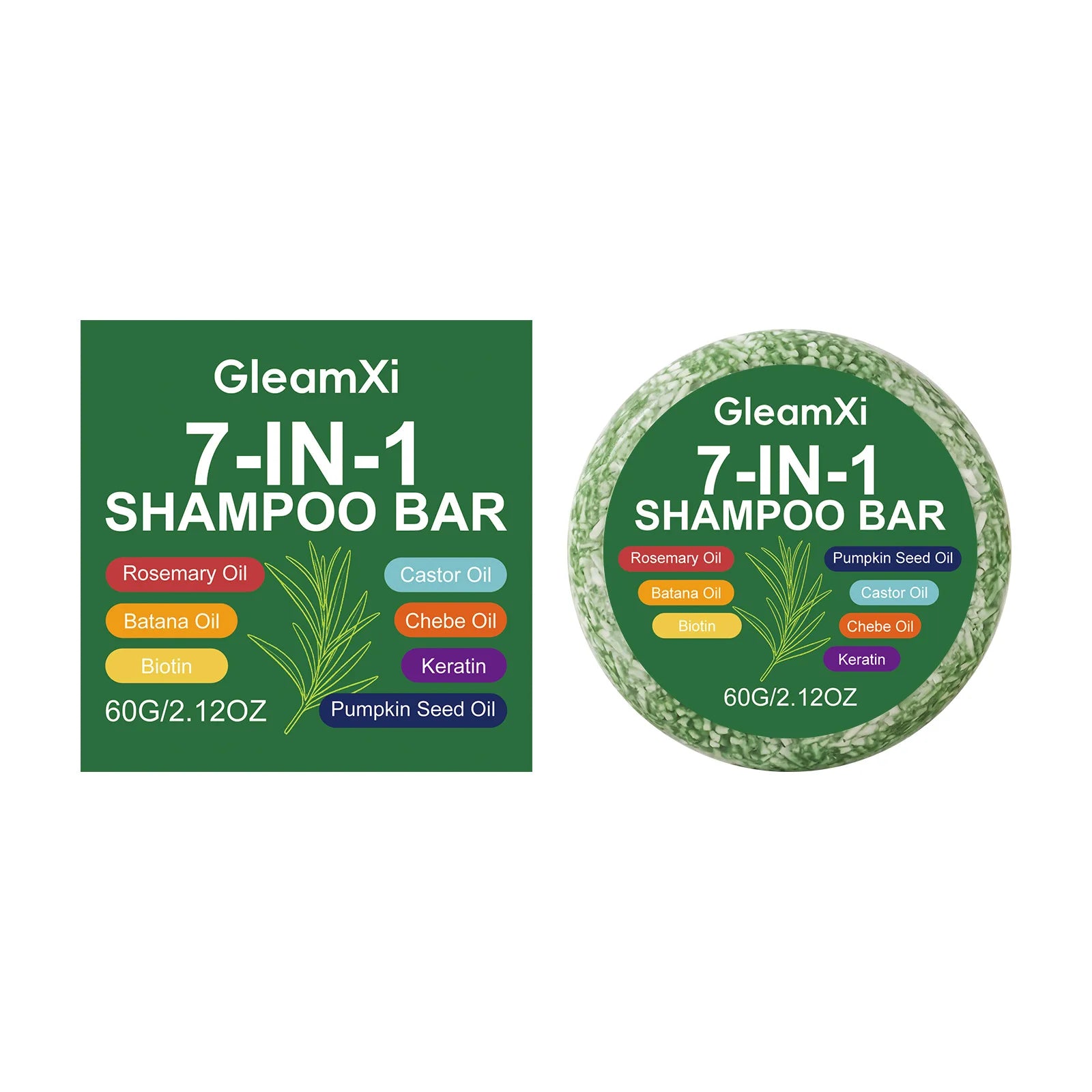 7 In 1 Rosemary Batana Keratin Solid Shampoo Bar 60g