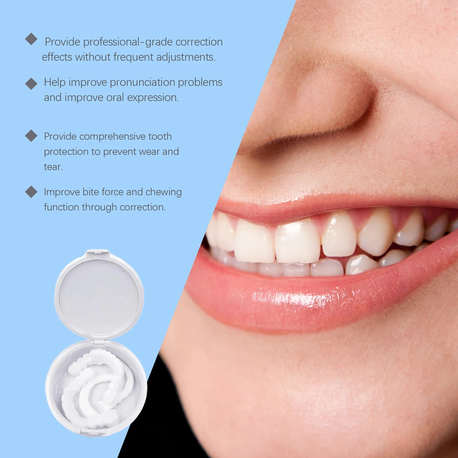 Adjustable Snap-On Smile Veneers for Teeth Gaps and Stains - 11