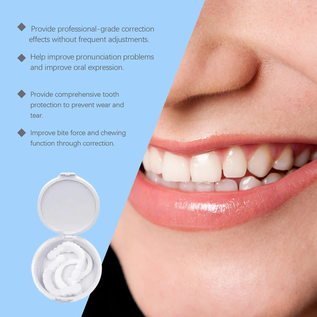 Adjustable Snap-On Smile Veneers for Teeth Gaps and Stains